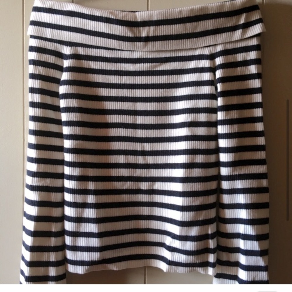 Off the shoulder striped top. NWOT